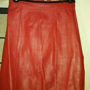 Red Leather Skirt